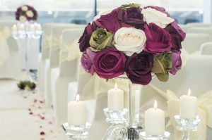 AJ Bell Stadium Wedding Flowers and Candles